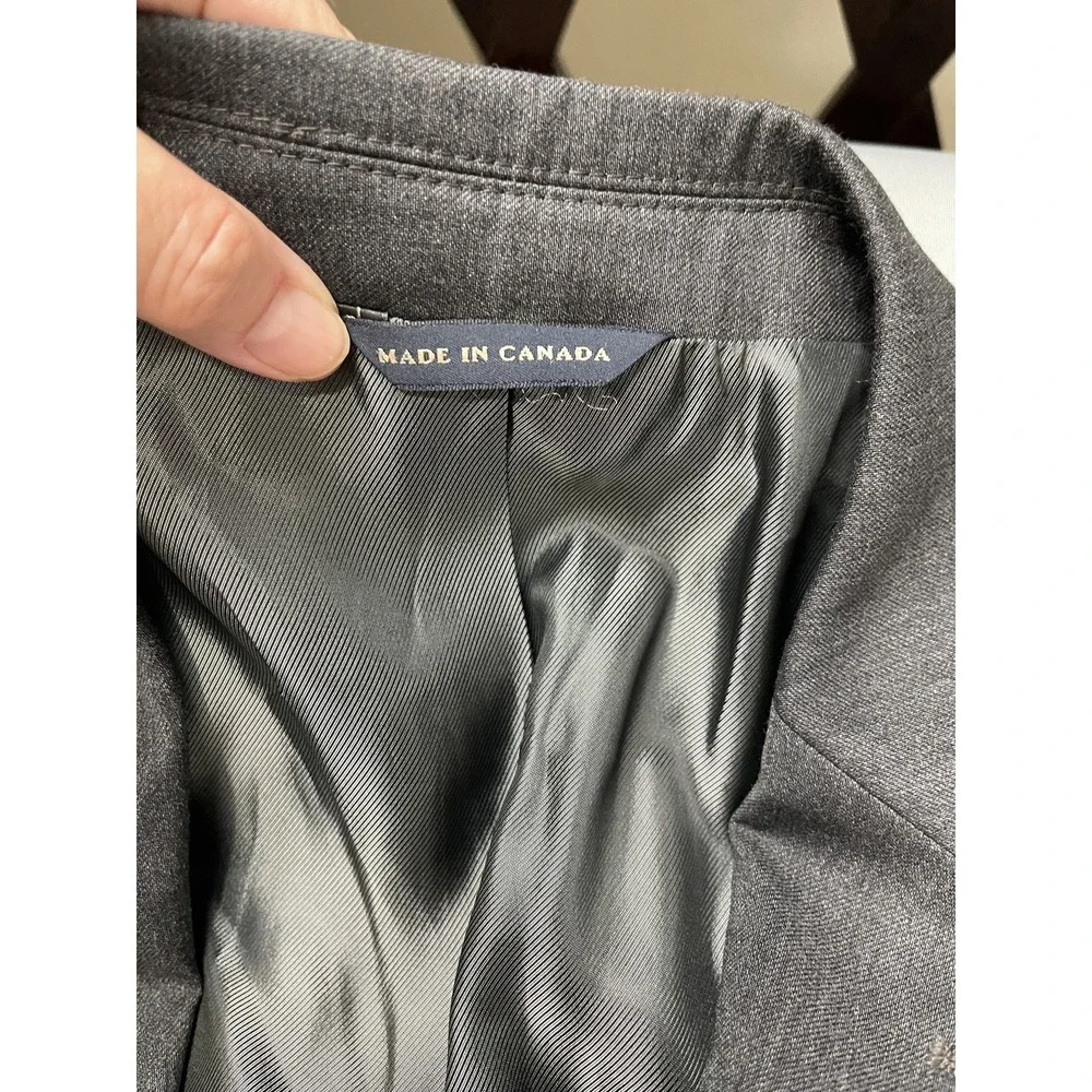 Banana Republic Mens 42R Gray Modern‎ Fit Wool Suit Jacket Blazer Cerruti